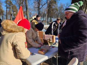 23 февраля на площадке «Лира» в Раменском городском парке прошло патриотическое мероприятие с участием юнармейцев