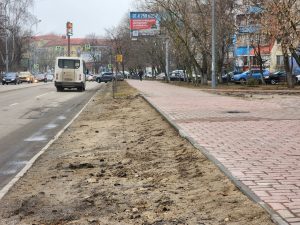 В Раменском на улице Михалевича восстановили пешеходную зону после ремонта коммуникаций